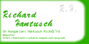 richard hantusch business card